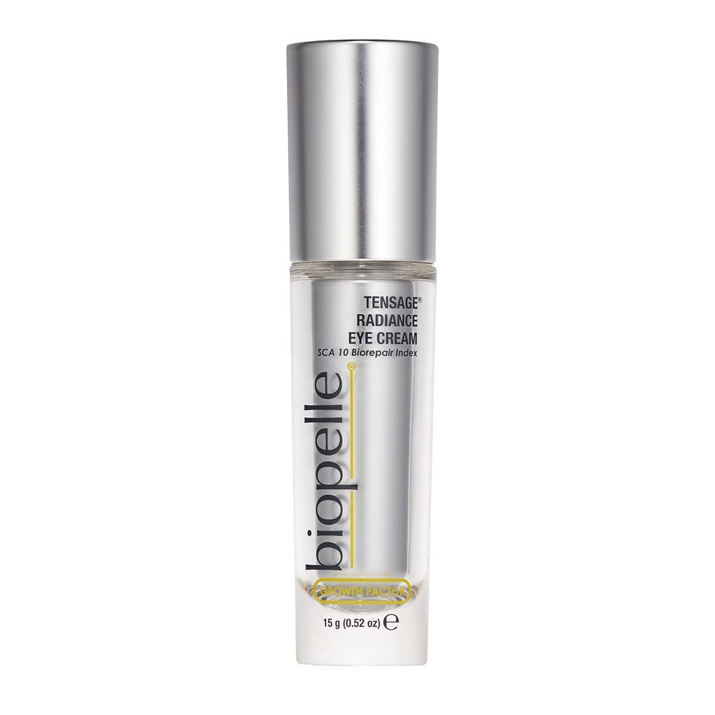 Biopelle Tensage Crowth Factor Radiance Eye Cream with SCA 10 Biorepair Index, Illuminating Eye Care, 0.52 Oz