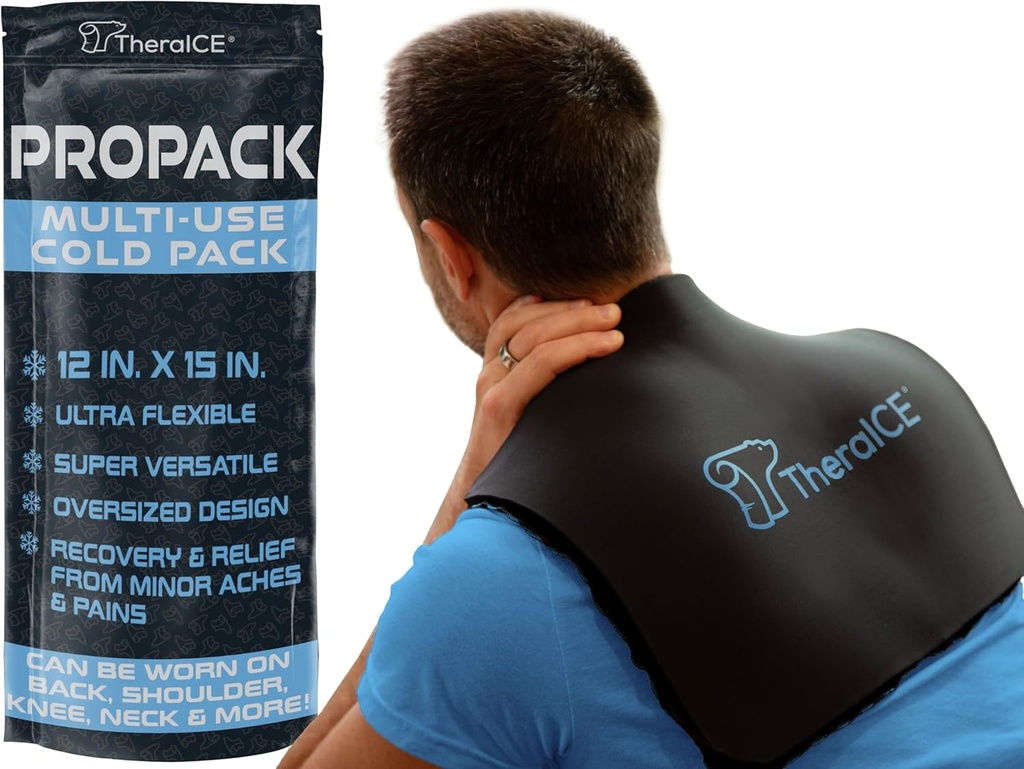 TheraICE PROpack Therapy Rece Rece Gel Pack - Extra Large 12x15 - Mare pentru dureri musculare Back, Umăr, Hip Knee - Oversized Multifunctional Icepack pentru dureri și dureri minore