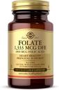 Solgar Folate 1,333 mcg Folat dietetic echivalent (800 mcg Acid folic), 100 Capsule vegetale - Heart Health, Sistem nervos sănătos, Suport prenatal - non-GMO, Vegan, Gluten Free - 100 Servings