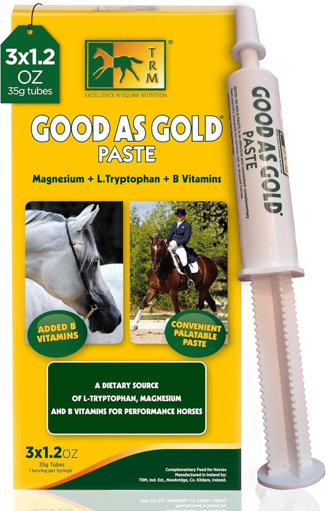 TRM bun ca Gold Equine calmant Supliment Paste pentru relaxare și concentrare 