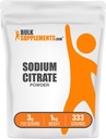 BulkSupplements.com Pulbere Citrate de sodiu - Citrate de sodiu Grad alimentar, Emulsificator, Aroma Îmbunătățitor - Gluten gratuit, 3g per Serving, 1kg (2,2 lbs) (Pachet de 1)