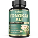 Satoomi 9in1 Tongkat Ali Root Extract 200:1 - Ashwagandha, Tribulus Terrestris - 150 capsule timp de 5 luni - Suport Putere, Energie și imunitar sănătos