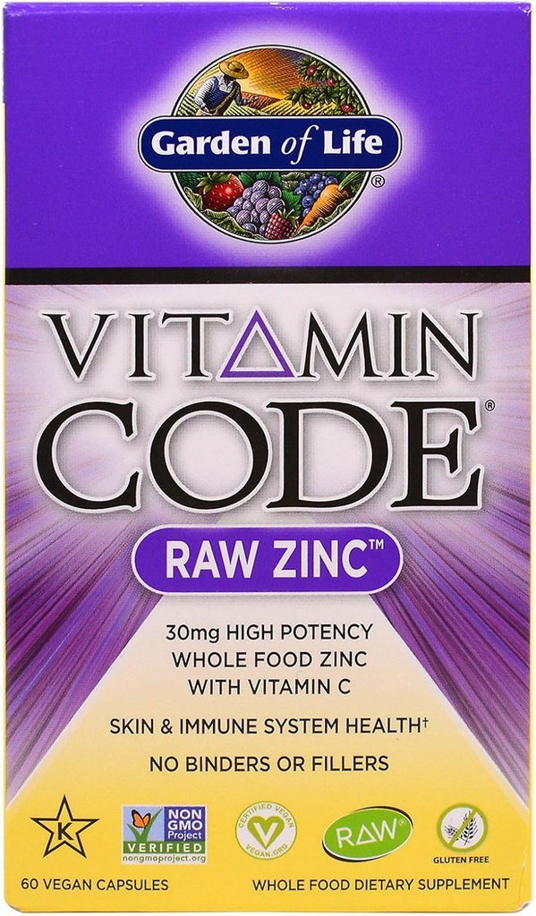 Gradina de viata, Codul vitaminelor, Zinc brut, 60 Capace vegetale