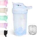 D.Y.A 16oz Shaker Bottle, Leak Proof Sports Shaker Cupe pentru Shake-uri de proteine,Sticla Shaker pentru Pre Antrenament și de călătorie Pentru a merge,BPA gratuit și Easy Proteine Shaker sticla,Blue