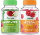 Aloe Vera viu + magneziu de calciu, gume Bundle - mare Tasting, Supliment de vitamine, gluten gratuit, OMG-uri gratuit, masticabil
