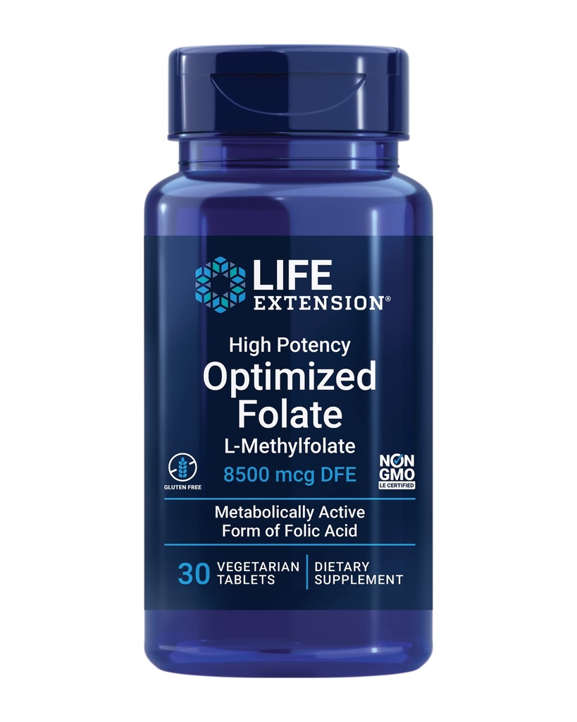 Life Extensie mare potenta Optimizat Folate L-metilfolat 