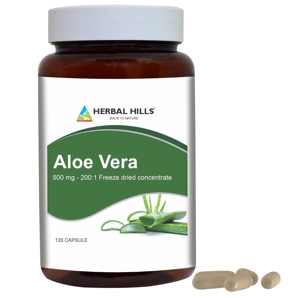 HERBAL HILLS Aloe Vera Capsule (Aloe barbadensis) 