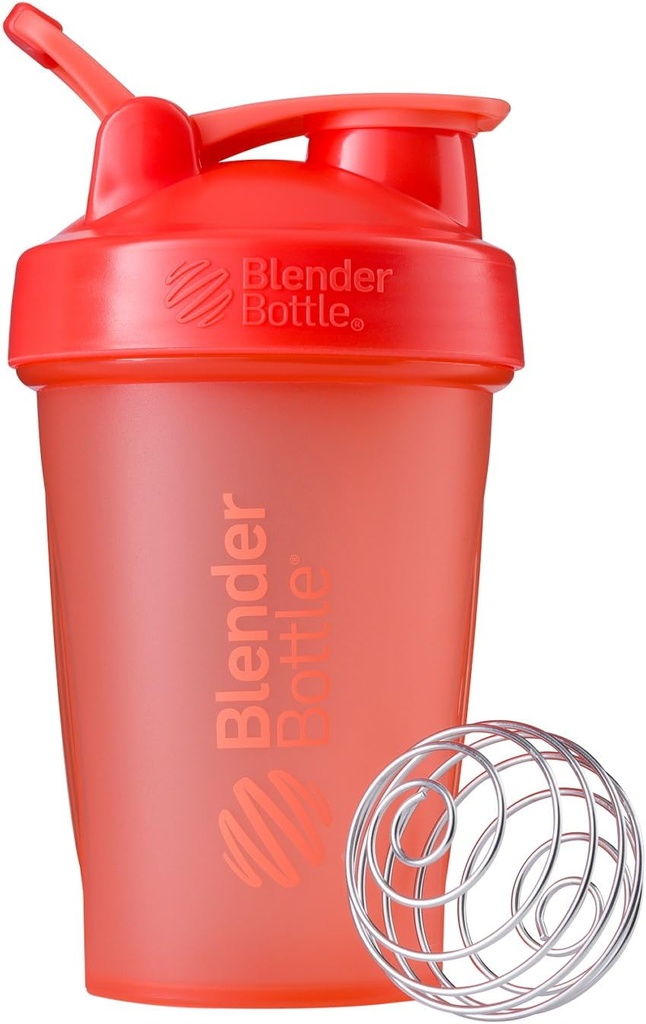 BlenderBottle Classic Shaker Sticla Perfect pentru Shake-uri de proteine și antrenament pre, 20-Ounce, Coral