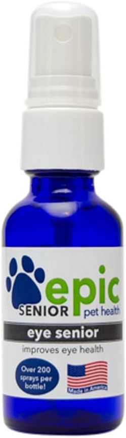Senior ochi - Toate naturale lichid Spray Supliment pentru animale de companie mai în vârstă - Opri procesul de imbatranire - mai bine ochi - Mist Over Eyes și Pune în alimente și apă (1 oz)