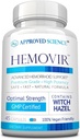 Știință aprobată Hemovir - Supliment de sprijin hemoroizi - Vrăjitoare Hazel, Castană cal - 45 capsule - 1 flacon - Vegan