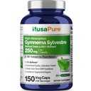 NusaPure Gymnema Sylvestre 50:1 Extract, 250 mg echivalent cu 12,500 mg Per Vegan Caps - 150 Count (non-GMO, Vegan, Bioperine)