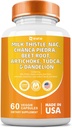 Lapte Thistle 3000mg NAC Chanca Piedra 2000mg Beet Root 2000mg Artichoke 2000mg Tudca Dandelion Root 1000mg cu Zinc Yarrow Turmeric Reparatii Supliment Plus Cicoare,Mineral Suplimente 60 Conte