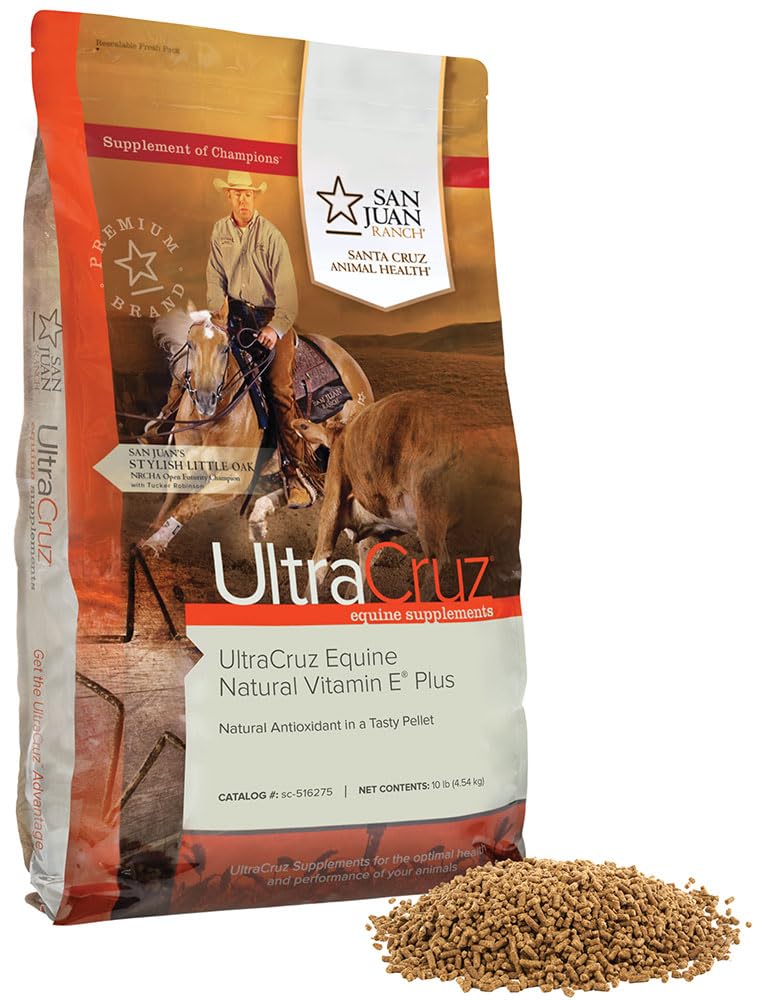 UltraCruz - sc-516275 Equine Vitamina naturala E Plus Supliment pentru cai, 10 lb, Pellet (66 zile de aprovizionare)
