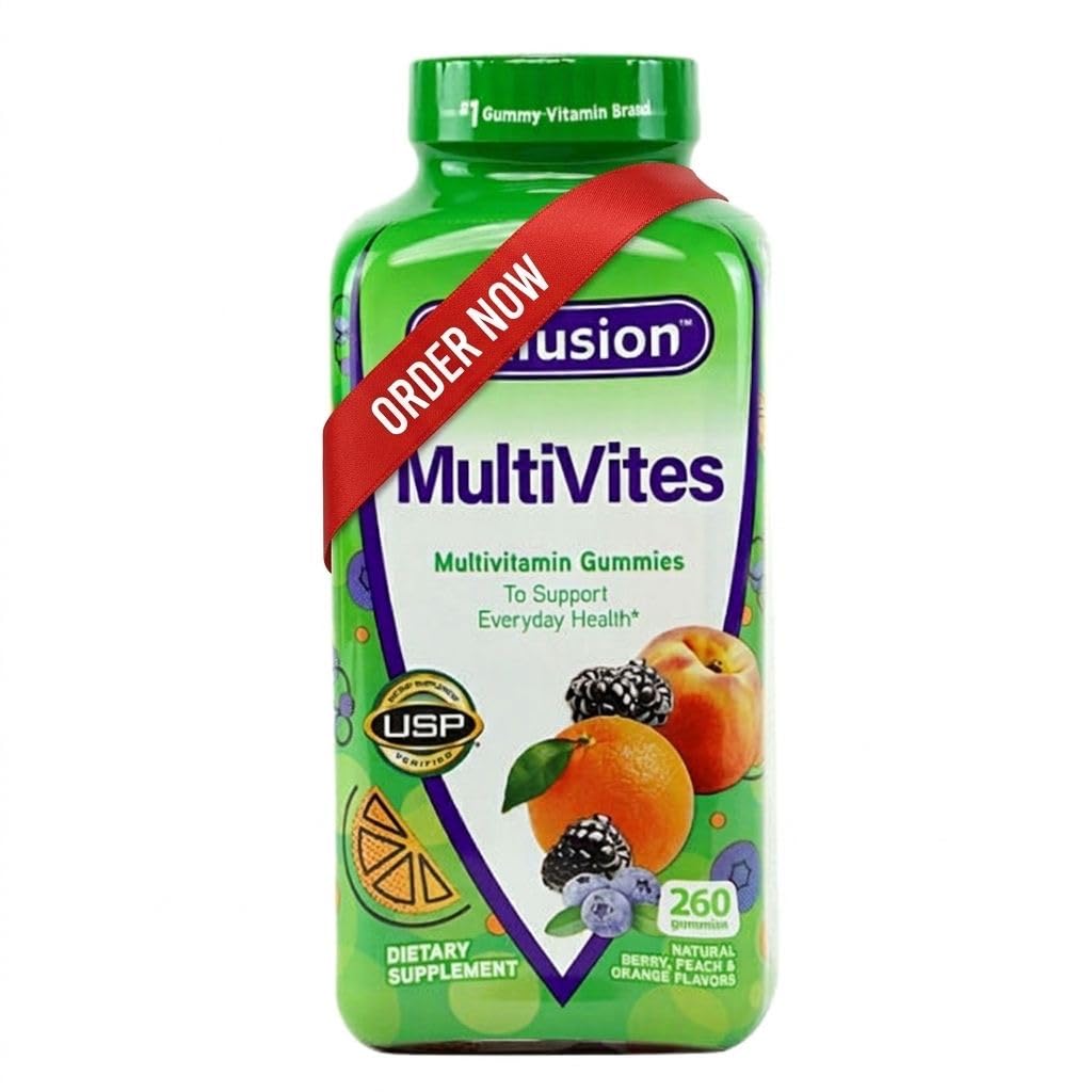 Vitafuzii Multivites Gummies 260 ct, Suport Sănătatea de zi cu zi - (Pachetul de 1) Șapte zile Caz pastile Inclus