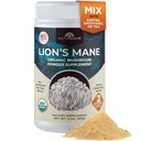 Naturealm Lion's Mane Mushroom Powder - Organic Brain Support for Focus Memory Mental Clarity - Non OMG Cognitive Function - 60 Servings