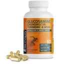 Bronson Glucosamine Chondroitin Turmeric & MSM Advanced Joint & Cartilage Formula, Sprijină Articulații sănătoase, Mobilitate & Cartilage - Non-GMO, 60 Capsule