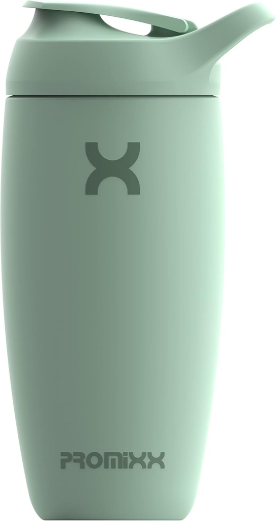 Promix Pursuit Shaker Sticla izolat din oțel inoxidabil de apă și Shaker Cup, 18oz, Seagrass Green