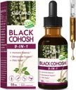 100% Picături naturale din plante, extract negru Cohosh pentru echilibru hormonal, Menopause suport & PMS Relief. 2oz