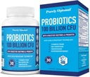 Probiotice Premium pur optimizate (tipuri diverse) w/Enzime organice și prebiotice digestive (30 Count (pachet de 1), 100 miliarde CFU)