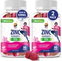 Gume de zinc pentru adulți - Guma de zinc masticabil pentru suport imunitar - puternic antioxidant natural non-GMO supliment pentru copii Bărbaţi Adulţi