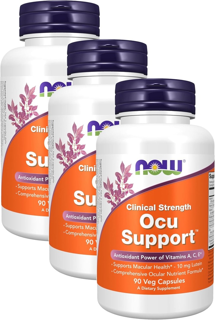 Acum Suplimente, Ocu SuportTM cu FloraGLO® Lutein, Plus Vitamine A, C şi E, 90 Capsule Veg (Pachet de 3)