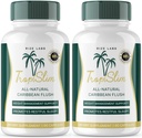 (Official 2 Pack) Tropislim, Tropislim All Natural Caribbean Flush, Weight Loss Supplement, Tropislim Slimming Capsule pentru femei, Healthy Lifestyle + Leaner Physique, Tropical Reviews (120 capsule)