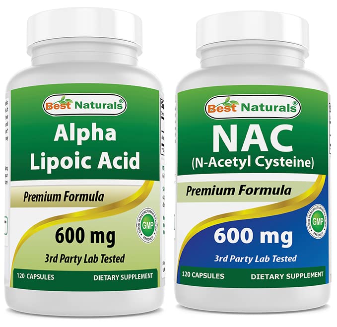 Cel mai bun natural alpha Acid lipoic 600 mg & NAC 600 mg