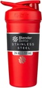 BlenderBottle Strada Shaker Cup Izolat din oțel inoxidabil sticla de apă cu whisk sârmă, 24-Ounce, roșu