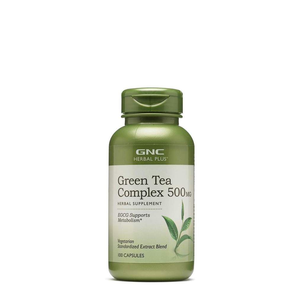 GNC Herbal Plus Green Tea Complex 500mg Supliment, vegetarian, Suportă Metabolism, 100 Serviri