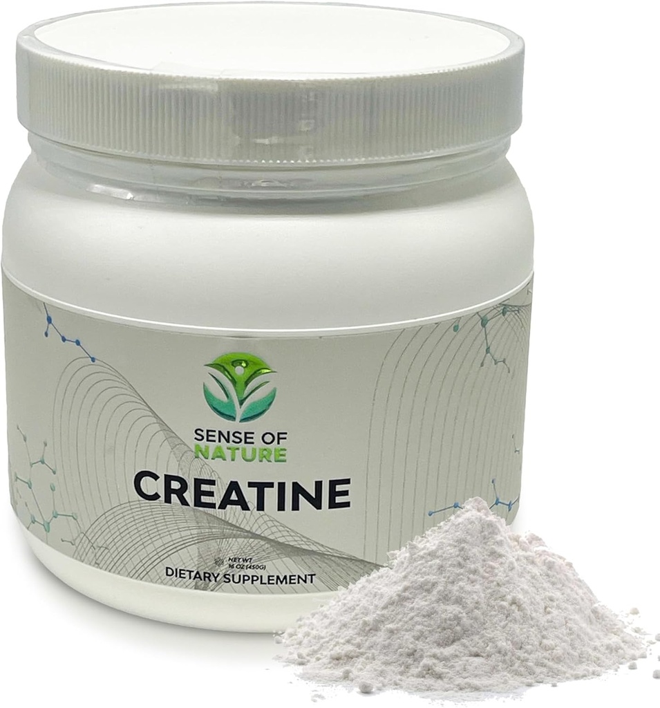Creatin monohidrat pulbere 90 Serviri - 5g (5000 mg) de Micronized Creatin Powder per Serving, Creatine Pre Workout, Creatina pentru construirea musculare, Creatin Monohidrat 450g (1,5 lbs)