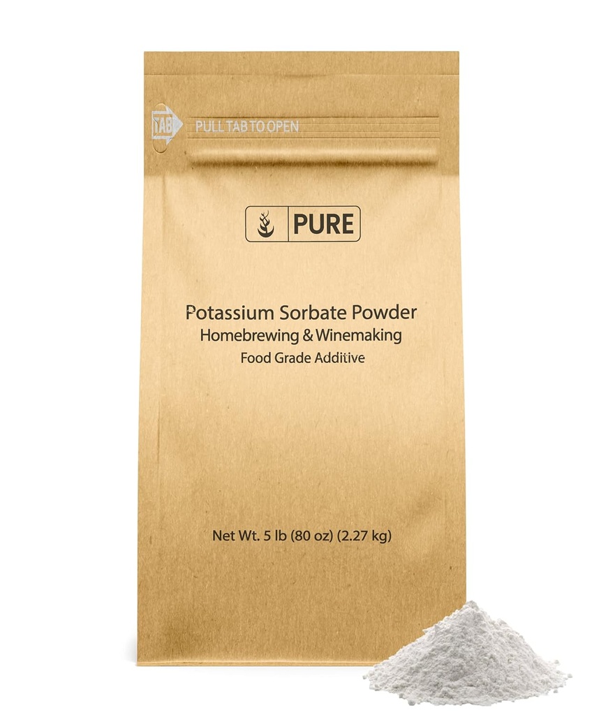 Ingrediente originale pure Sorbat de potasiu (5 lb) Homebrewing & Winemaking, Grad alimentar Aditiv & Conservativ