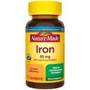 Natura Made de fier 65 mg (325 mg sulfat feros) comprimate, Supliment alimentar pentru suport de celule roșii din sânge, 180 comprimate, 180 zile de aprovizionare