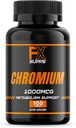 FX SUPPS Crom Polinicotinate 1000 mcg (100 capsule) Suplimente de management al greutății pentru bărbați și femei 