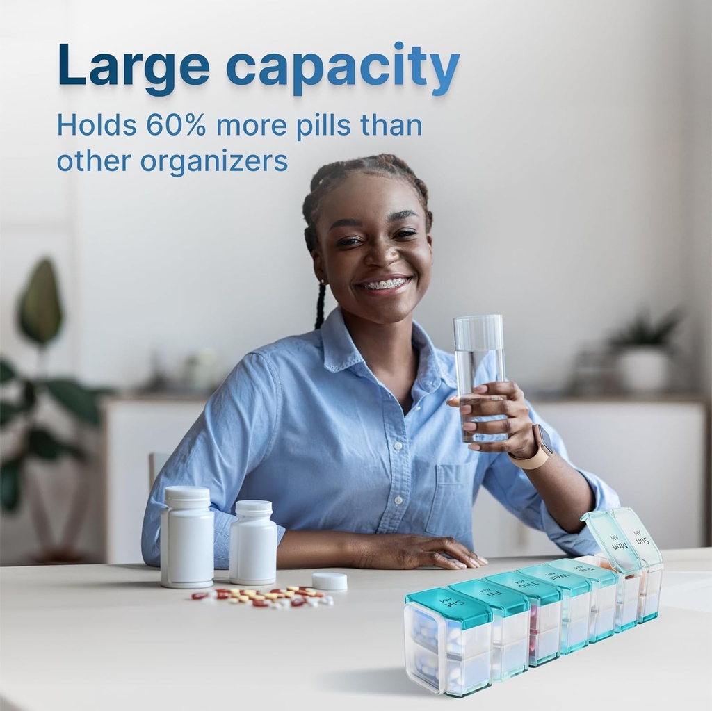 Extra Large Pill Organizator 2 ori pe zi 