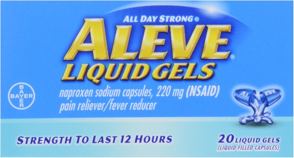 Aleve Liquid Gels, 20 t