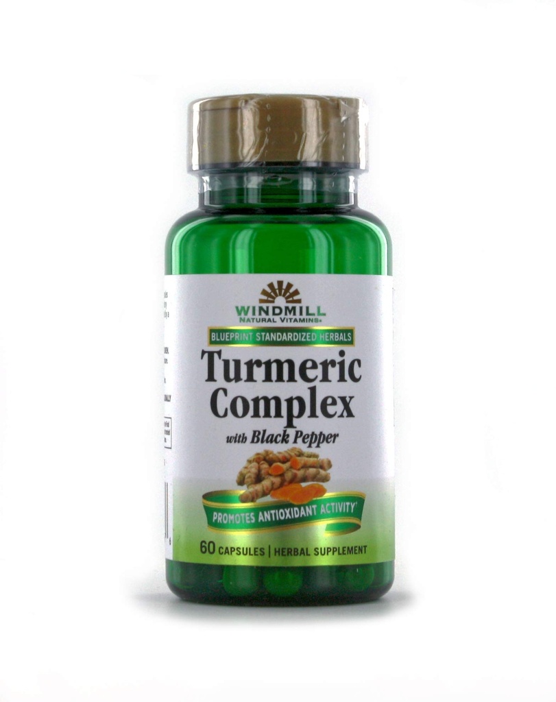 Windmill Turmeric Complex 1500 Mg cu capsule cu piper negru, 60.0 Conte