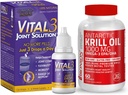 Vital 3 Joint Solution® Proven Clinic lichid Knee Relief + Bronson Antarctic Krill Oil 1000 mg cu Omega-3s EPA, DHA