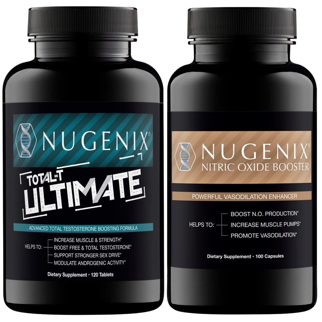 Nugenix Total-T Ultimate Testosteron Booster pentru bărbați și oxid de azot Booster pentru bărbați