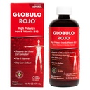 Globulo Rojo Supliment de fier - Supliment alimentar lichid cu vitamine de fier & B de mare potenta (Vegan) (16 Fl Oz (Pachet de 1)