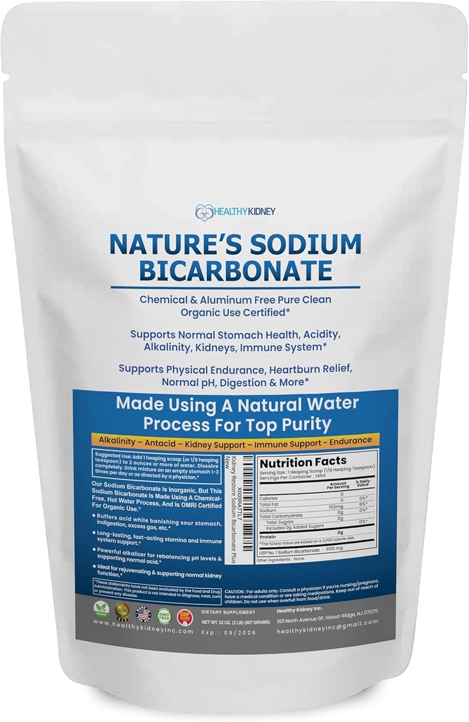 Nature Nu chimic Pure coace Soda pulbere pentru sănătate și wellness. Bicarbonat de sodiu 2 lb