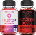 Atlantis Nutrition 8-in-1 Imunum Support 60 Gume + Testosteron Booster 2-Pack (120 Gummies)