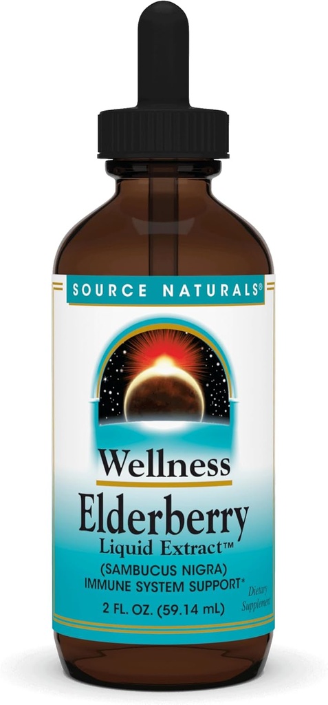 Sursa Naturals Wellness Elderberry Extract, 2 OZ - Immune System Support