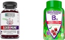 ZHOU Nutriție Elderberry Gumies Suport imun Bundle cu vitamina Vitafusion B12 Gumies Suport metabolic energie, 60 și 90 Conte
