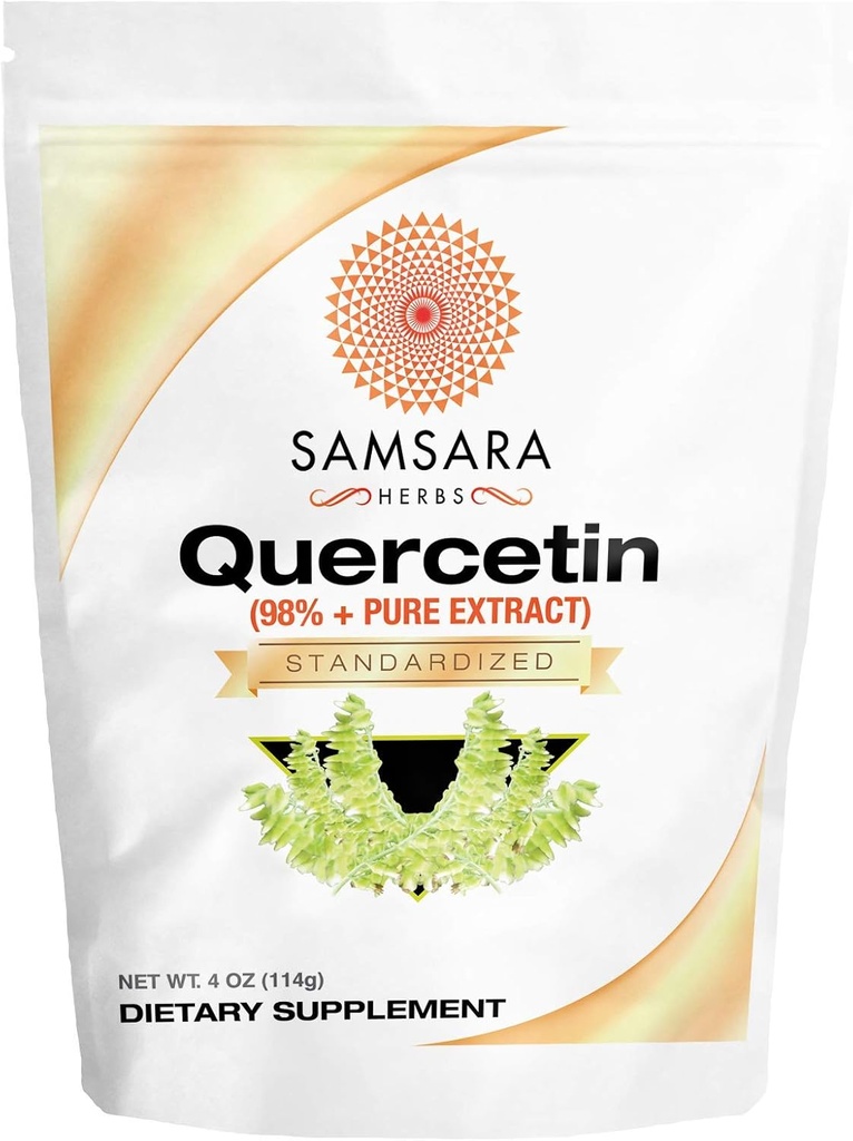 Samsara Herbs Querbetin 98%+ Pure Extract pulbere (4oz/114g) - egal cu 228 x 500mg capsule