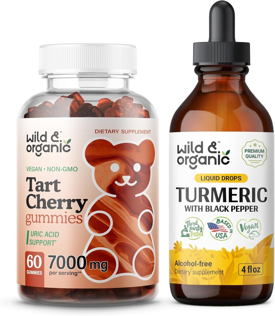 Gume de cireşe şi tinctură cu cireşe sălbatice şi organice 4 fl oz