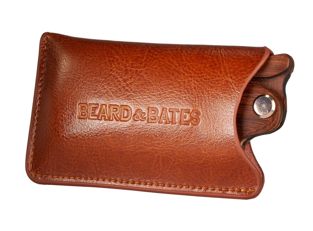 Beard & Bates Pouch din piele autentic - pentru switchblade santalwood 