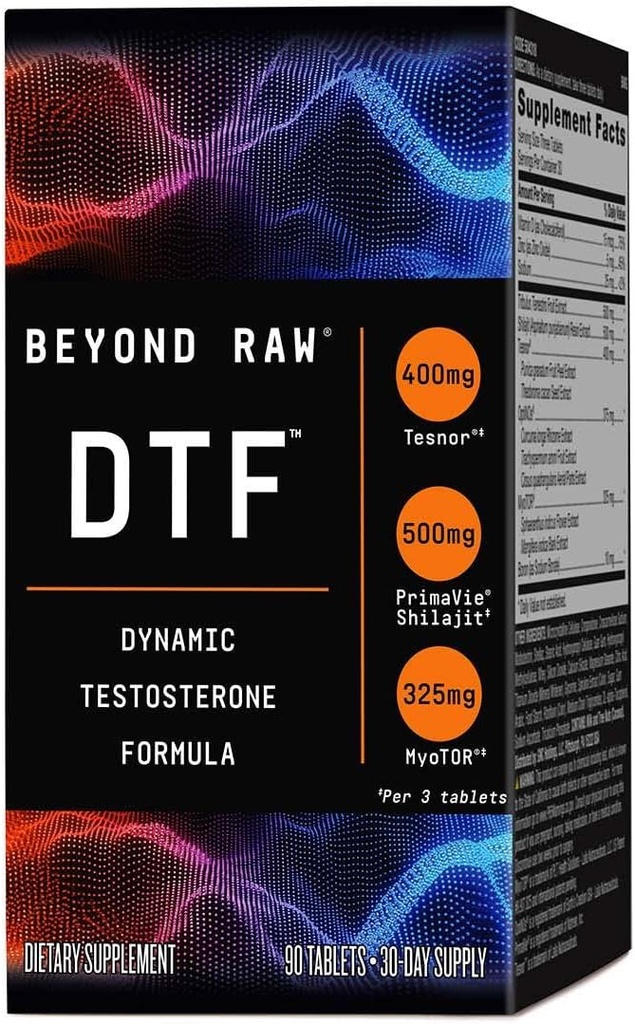 Beyond Raw DTF, Dynamic Testosteron Formula, Non-Stimulant, 90 Count