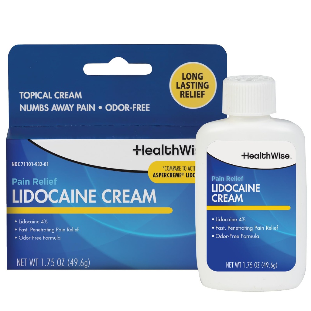 HealthWise Putere maximă Lidocaină Cream 
