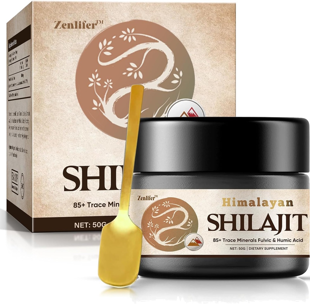 Shilajit Pure Himalayan Organic Shilajit Resin,Potency Natural Organic Shilaj Supplement Resin cu 85+ Trace Minerals & Acid pelvian pentru energie, Suport imun