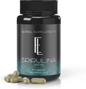Capsulele Spirulina vii încântate - 90 x 500 mg, Superalimente pe bază de plante de mare capacitate, Suplimente, Capsule Vegane non-GMO de celuloză vegetală